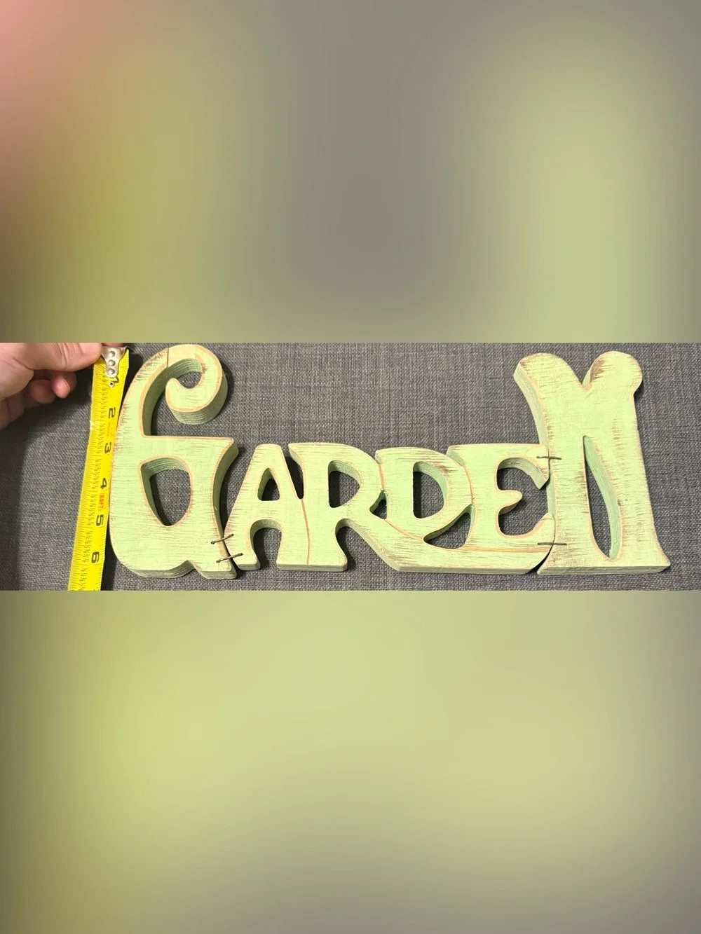 Cute Vintage Green Garden Decor Sign